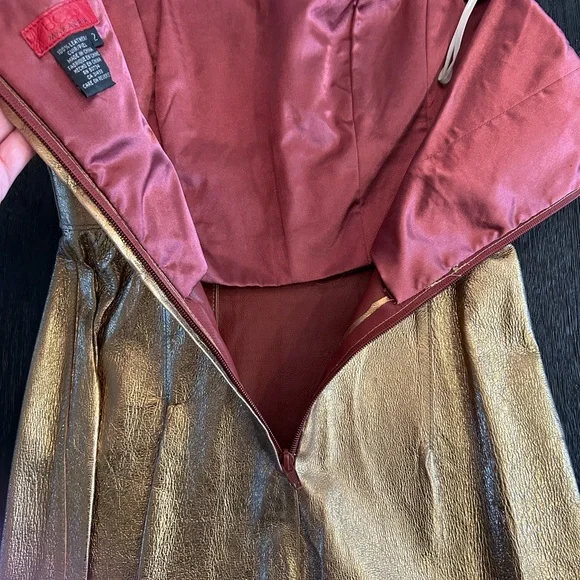 BCBG MaxAzria Strapless Gold
dress - Picture 4 of 9